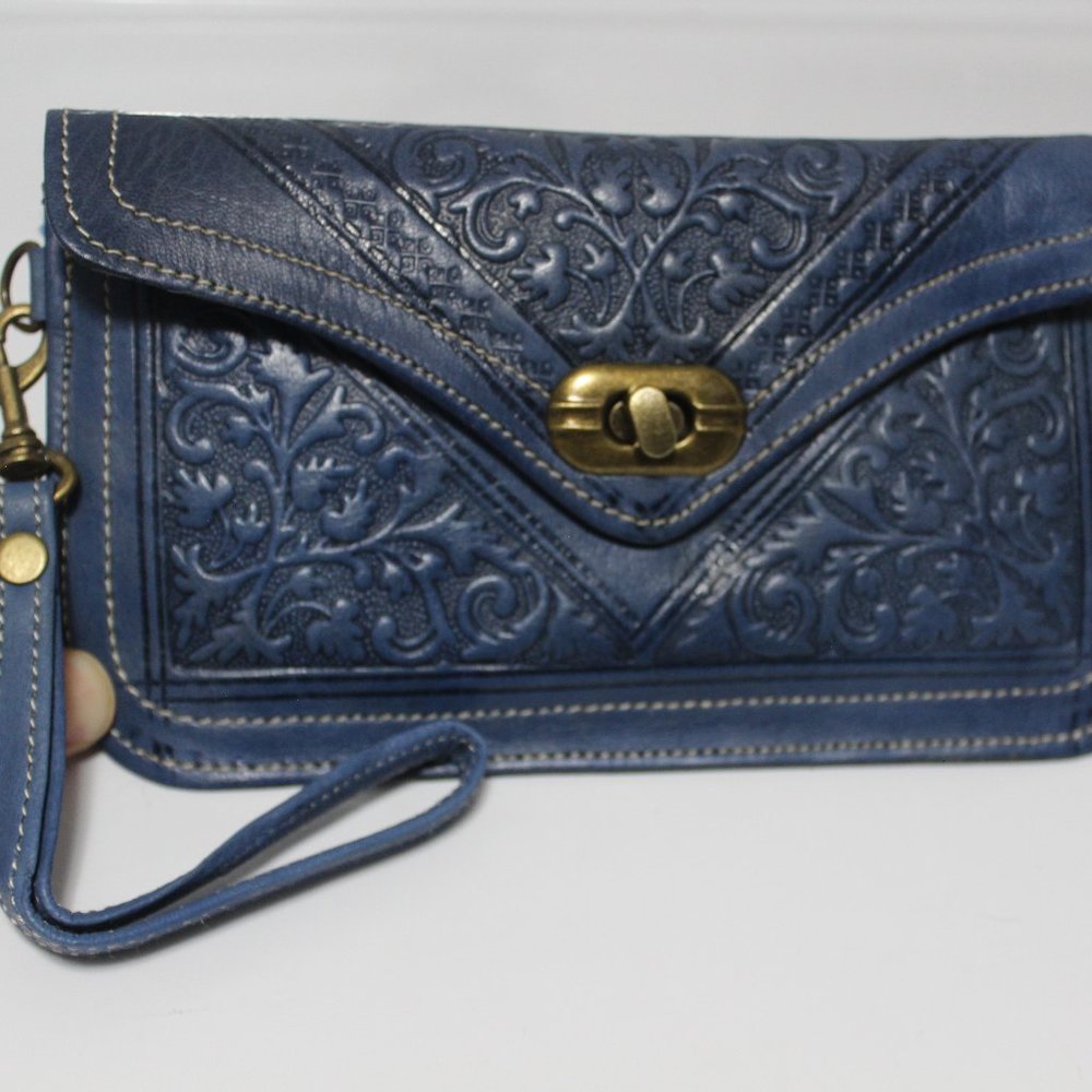 Bleu Small Moroccan Handmade Clutch Wallet Purse